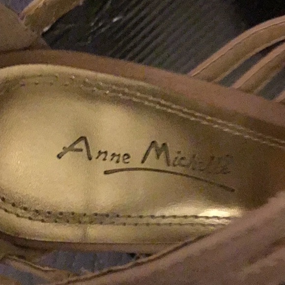 Anne Michelle suede gladiator booties/pumps - Picture 5 of 14